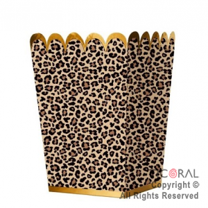 CAJITA POCHOCLERA ANIMAL PRINT CON STAMPING ORO X 8 UNIDADES